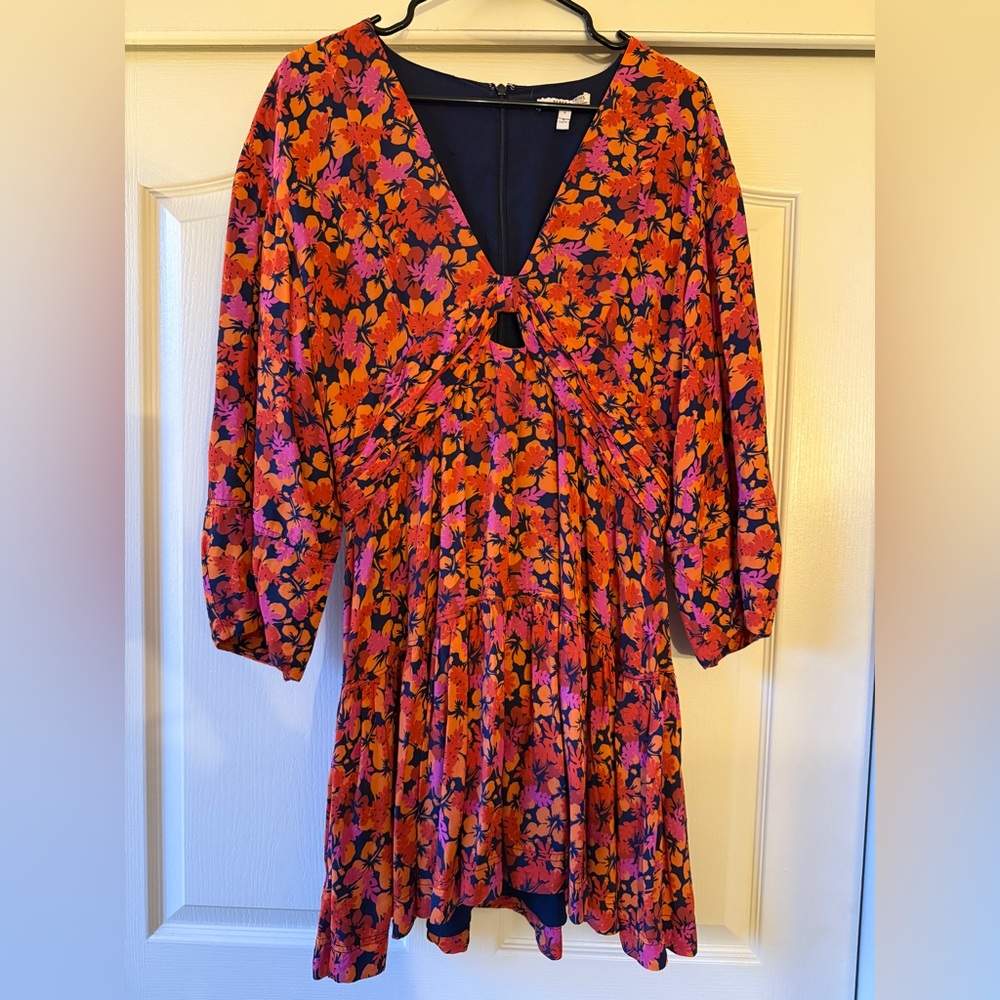 DEREK LAM CROSBY Talia Floral Babydoll Dress Size 12